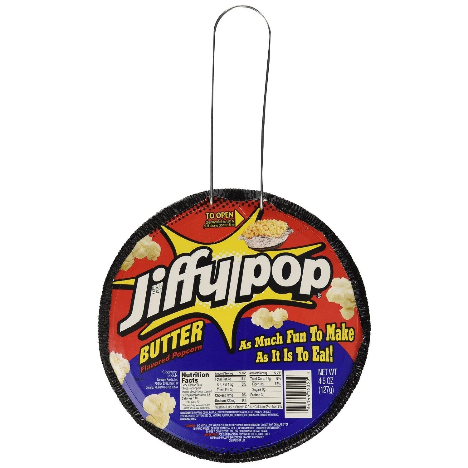 Jiffy Pop Butter Flavored Popcorn, 24-Pan Case